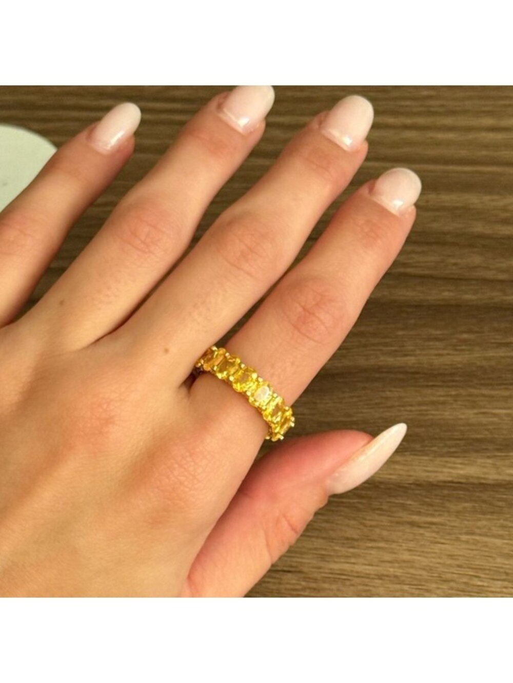 Yellow diamond Ring Q566 - Picture 2 of 4